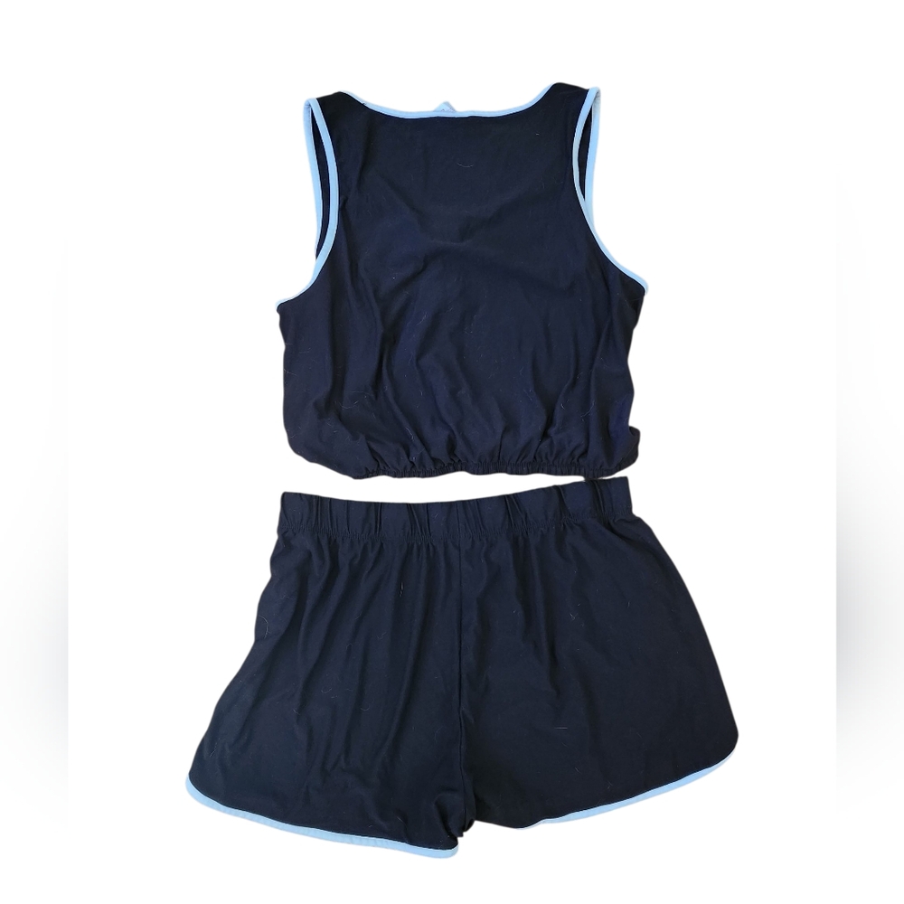 B2G1 FREE! Women's Black Sleepwear Set with White Trim - Picture 2 of 3